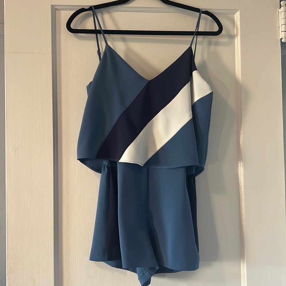 Parker Blue Colorblock Jumpsuit